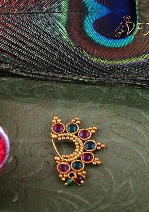 Set Of 2 Gold Plated Insert Nosepin