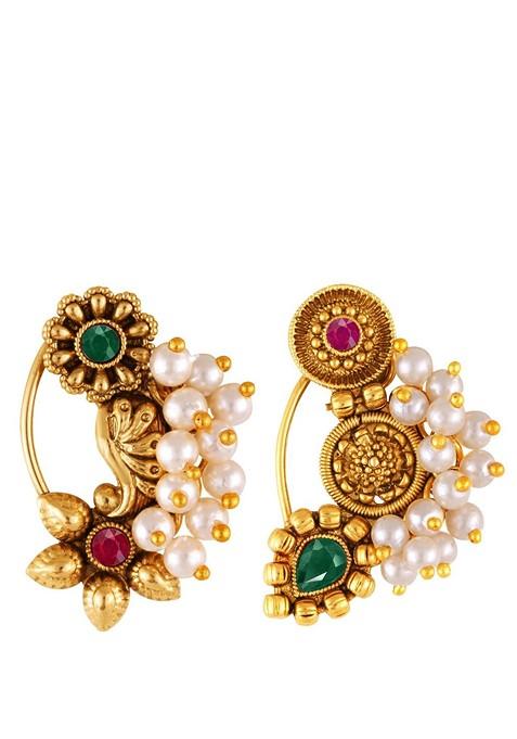 Set Of 2 Gold Plated Insert Nosepin