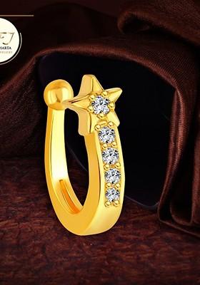 Set Of 2 Rhodium Plated Press Nosepin