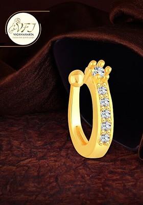 Set Of 2 Rhodium Plated Gold Plated Nosepin