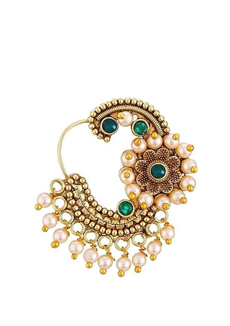 Gold Plated Pearls Stud Nosepin