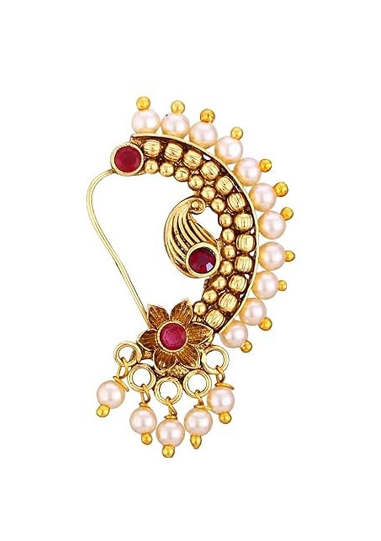 Gold Plated Cubic Zirconia Studded Nosepin