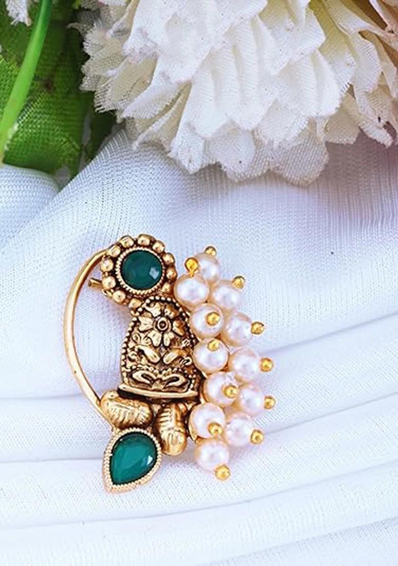 Gold Plated Cubic Zirconia Studded Nosepin