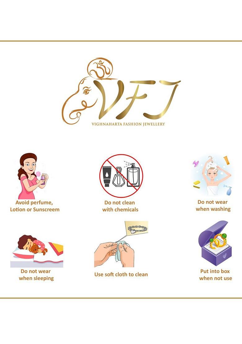 Set Of 2 Gold Plated Artificial Beadedand Stone Studded Nosepins