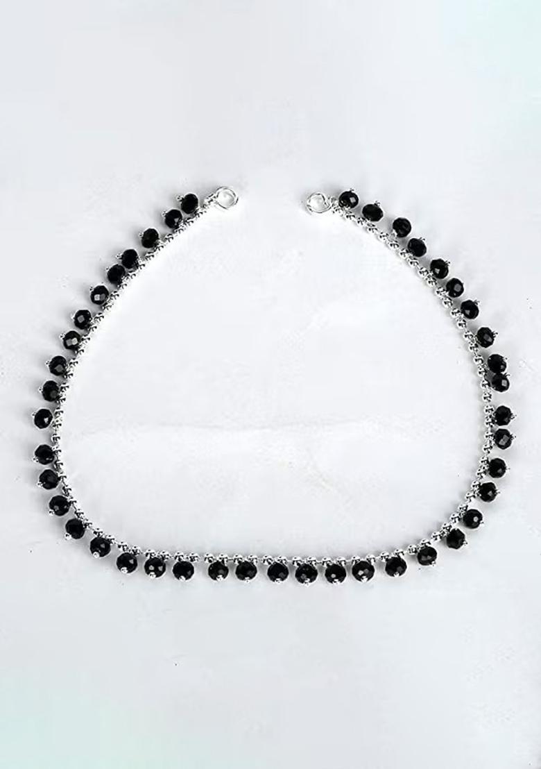 Black Beads Anklet