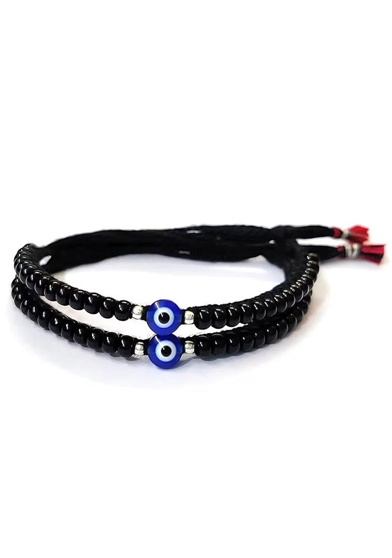 Black Evil Eye Beads Anklet
