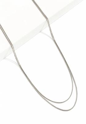18K Silver Plated Anti Tarnish Two Layered Snake Chain Waist Chain
