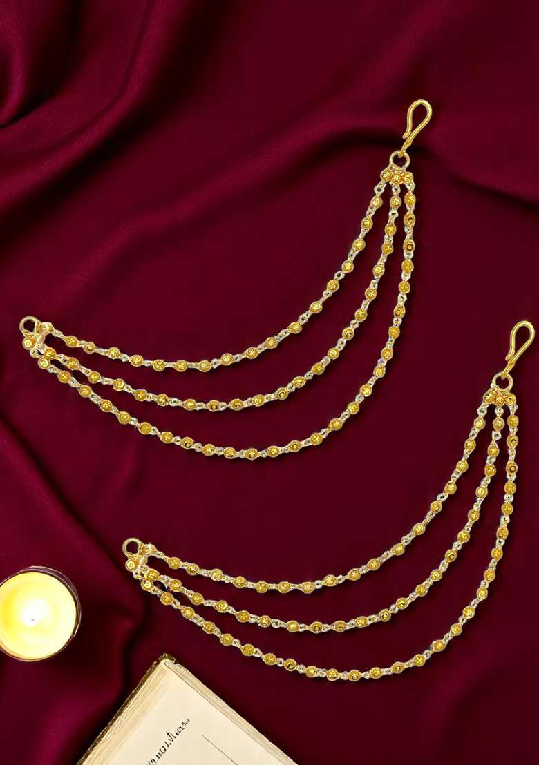 Gold Plated Layered Ear Chain - Indya