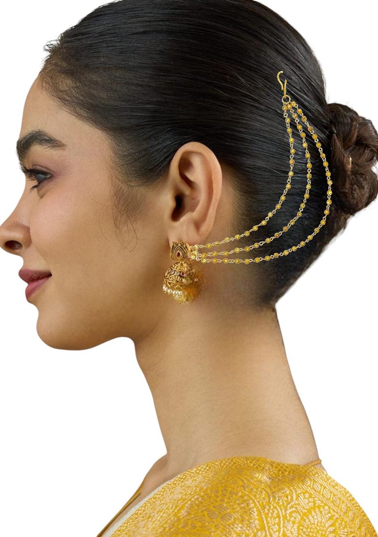 Gold Plated Layered Ear Chain