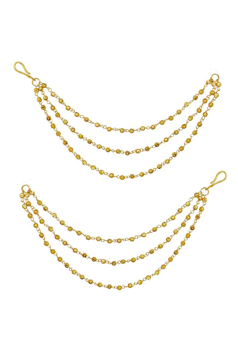 Gold Plated Layered Ear Chain - Indya