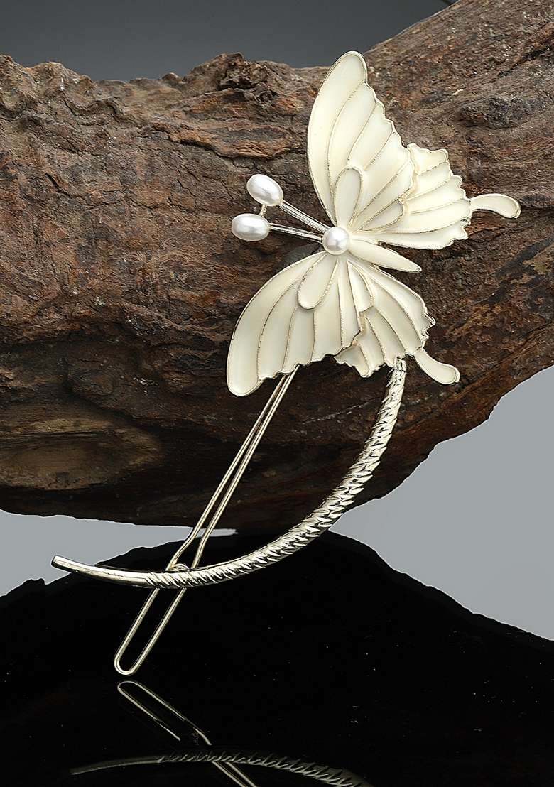Women Embellished Tic Tac Hair Clip - Indya