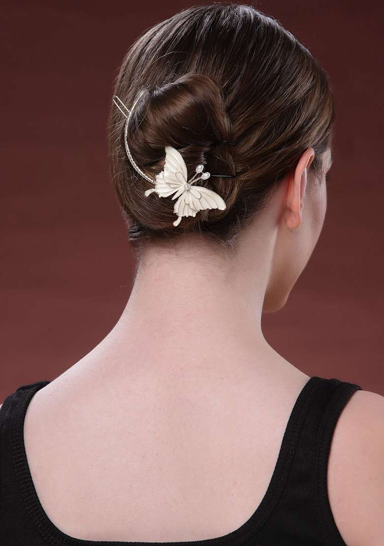 Women Embellished Tic Tac Hair Clip - Indya