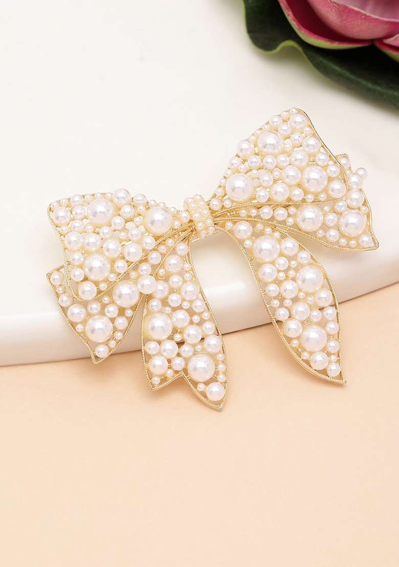 Women Alligator Beaded Hair Clip - Indya