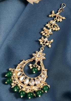 Embellished Kundan Maang Tikka
