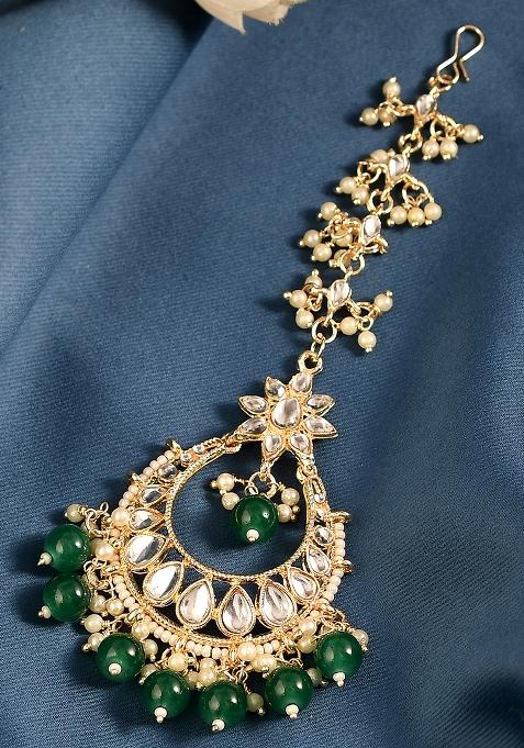 Embellished Kundan Maang Tikka