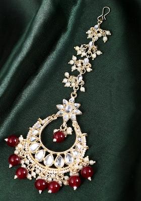 Embellished Kundan Maang Tikka