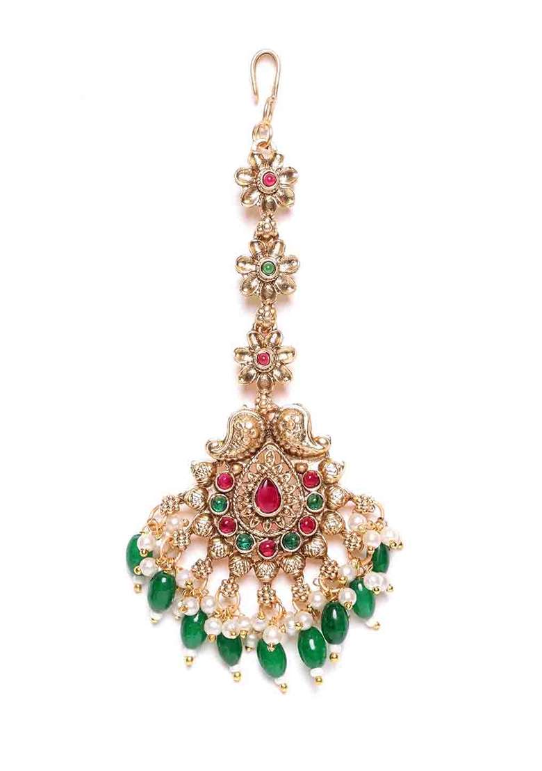 Gold Plated Maang Tikka Head Jewellery - Indya