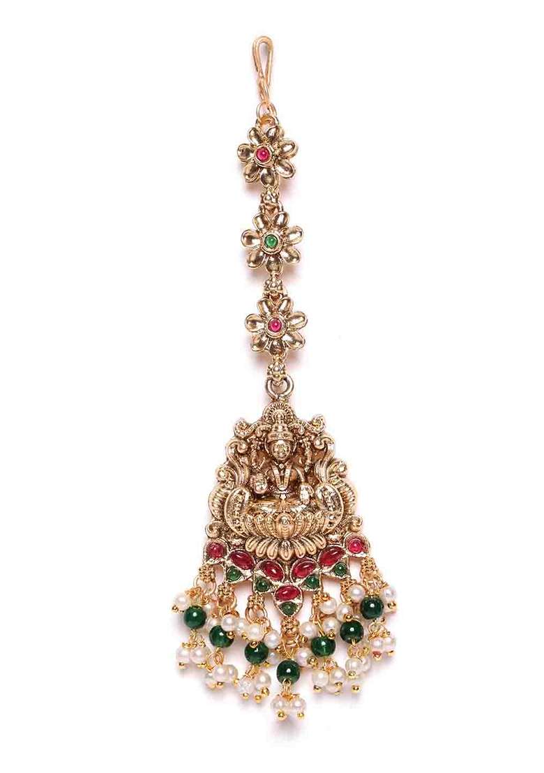Gold Plated Maang Tikka Head Jewellery - Indya