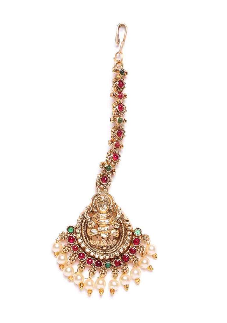 Gold Plated Maang Tikka Head Jewellery - Indya