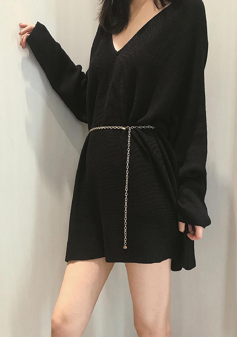 Women Gold Toned Chain Belt - Indya