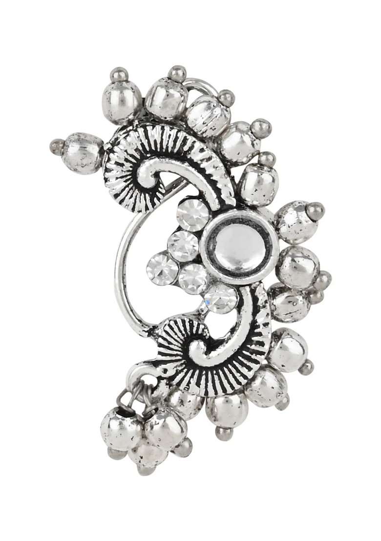 Oxidised Platinum Plating Zinc Alloy Nose Pins - Indya