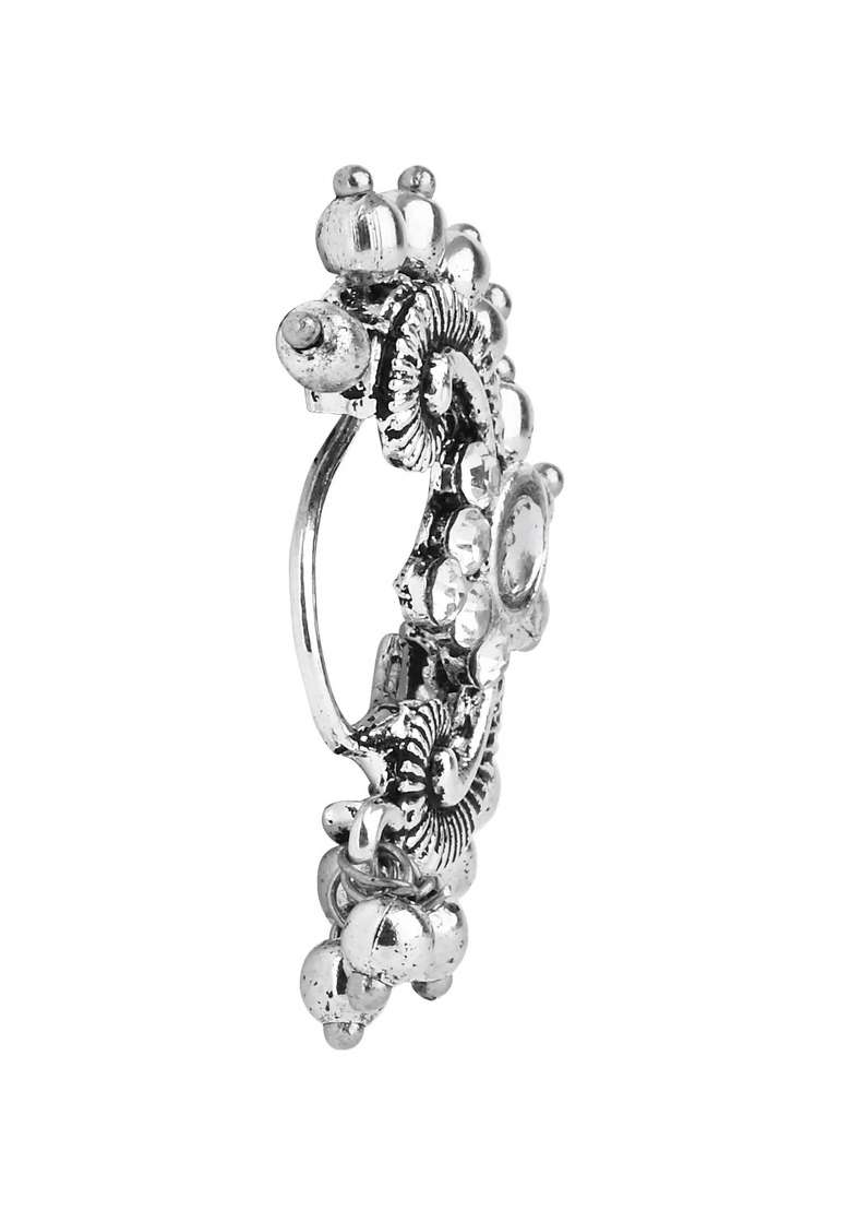 Oxidised Platinum Plating Zinc Alloy Nose Pins - Indya