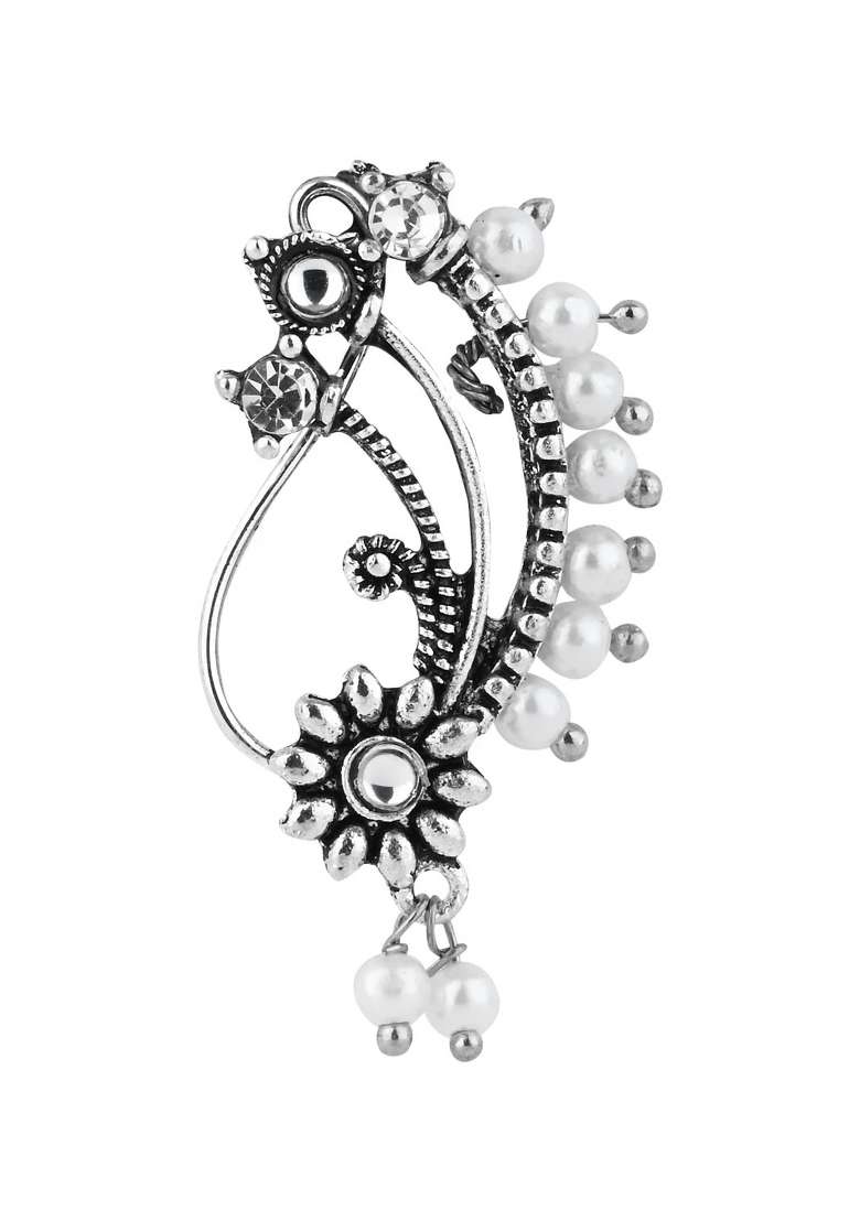 Oxidised Platinum Plating Zinc Alloy Nose Pins - Indya
