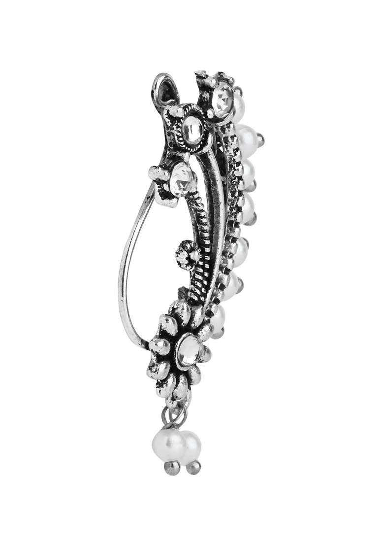 Oxidised Platinum Plating Zinc Alloy Nose Pins - Indya