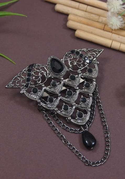Black Platinum Plating Zinc Alloy Brooch