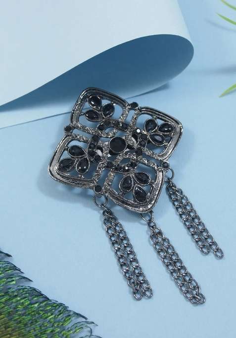 Black Platinum Plating Zinc Alloy Brooch
