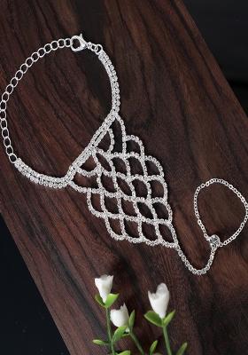 Silver Preminum Alloy Ring Bracelet For Women