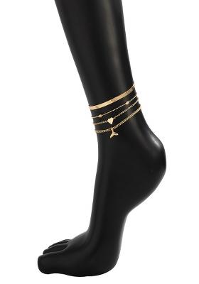 Gold Preminum Alloy Anklet For Women
