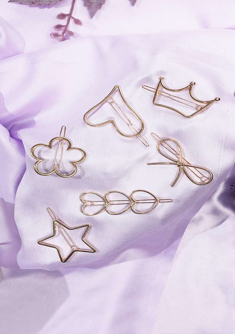 Gold Plated Metal Hair Accessorries - Indya