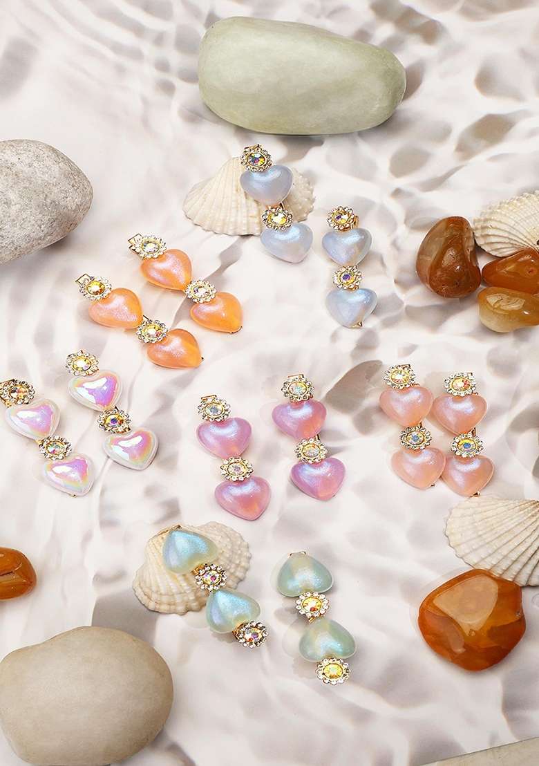 Multicolor Gold Plated Metal Hair Accessorries - Indya