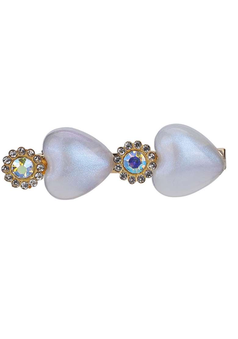 Multicolor Gold Plated Metal Hair Accessorries - Indya