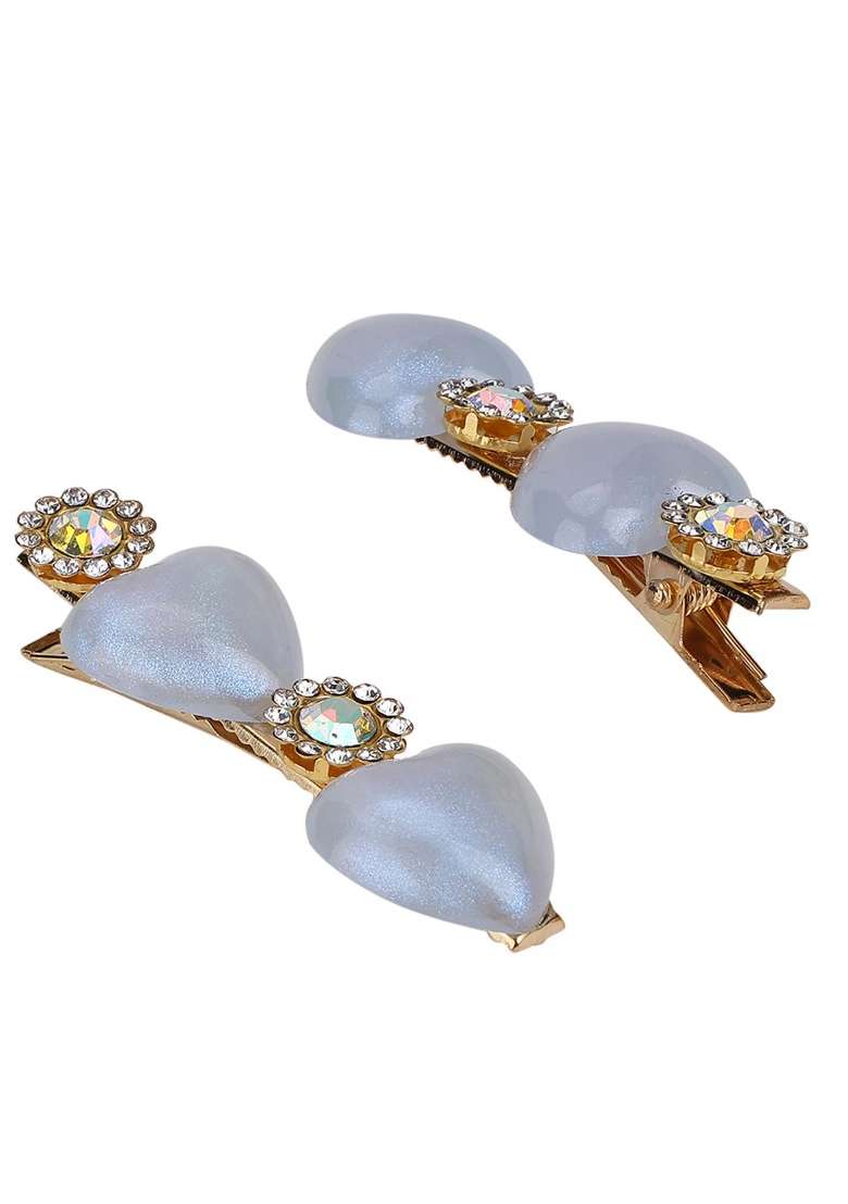 Multicolor Gold Plated Metal Hair Accessorries - Indya