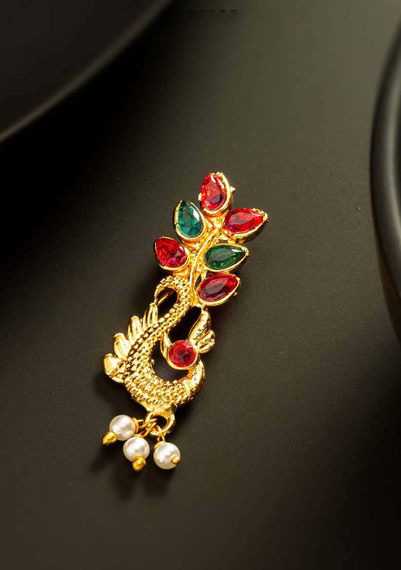 Multi Gold Plated Alloy Nosepin - Indya
