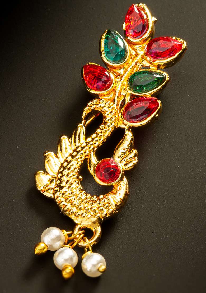 Multi Gold Plated Alloy Nosepin - Indya