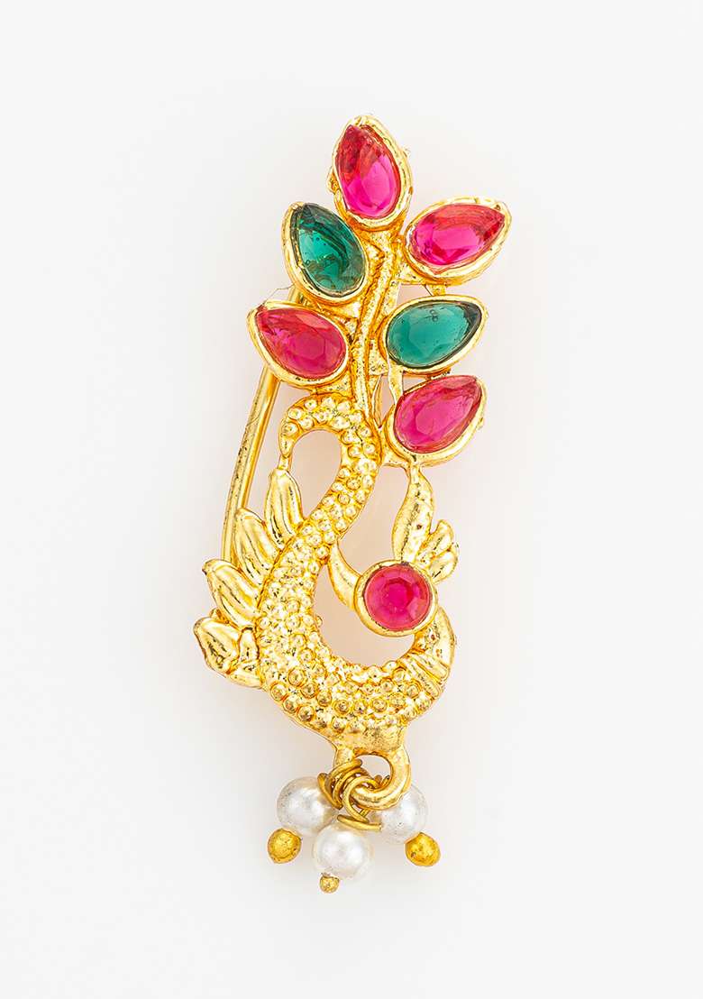Multi Gold Plated Alloy Nosepin - Indya