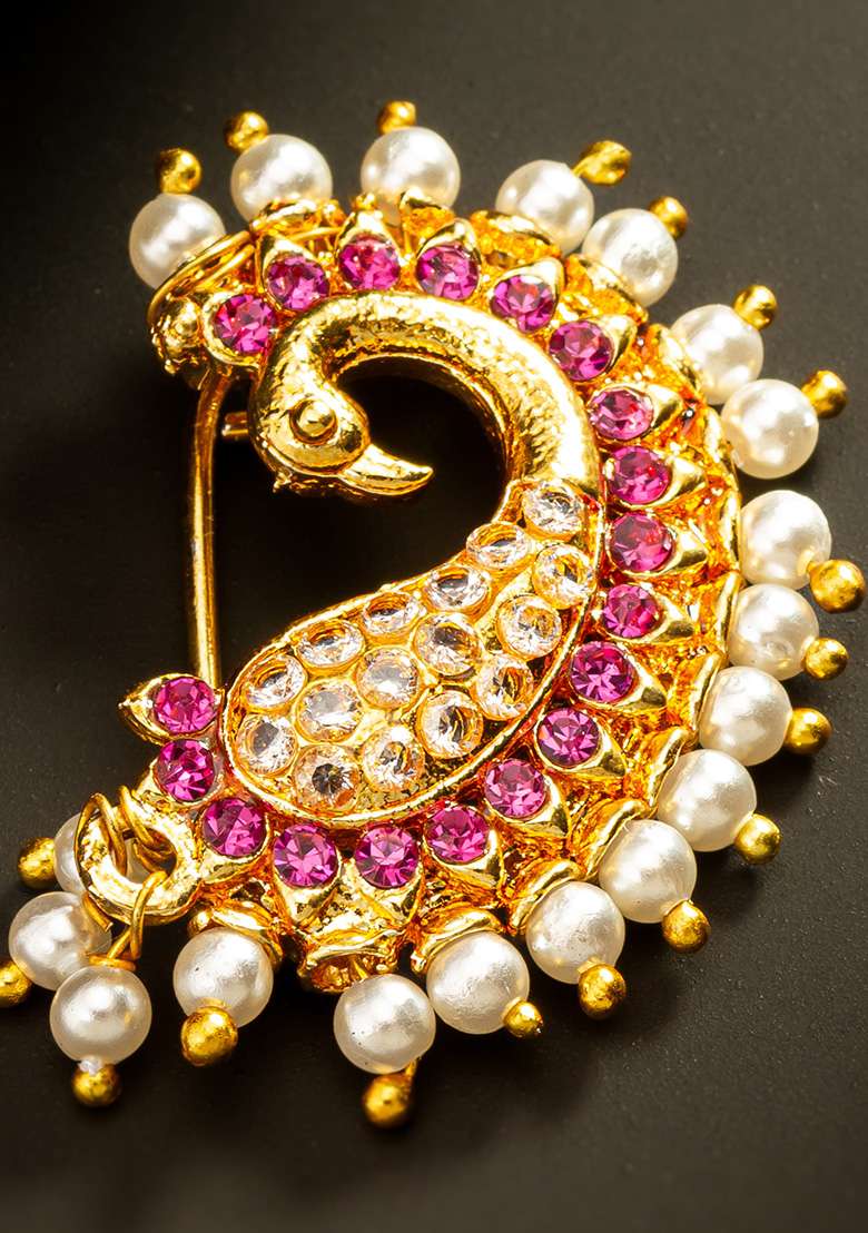 Multi Gold Plated Alloy Nosepin - Indya