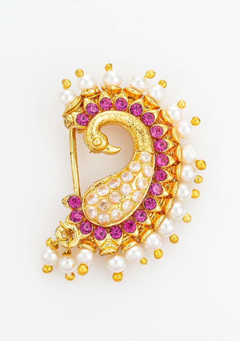 Multi Gold Plated Alloy Nosepin - Indya