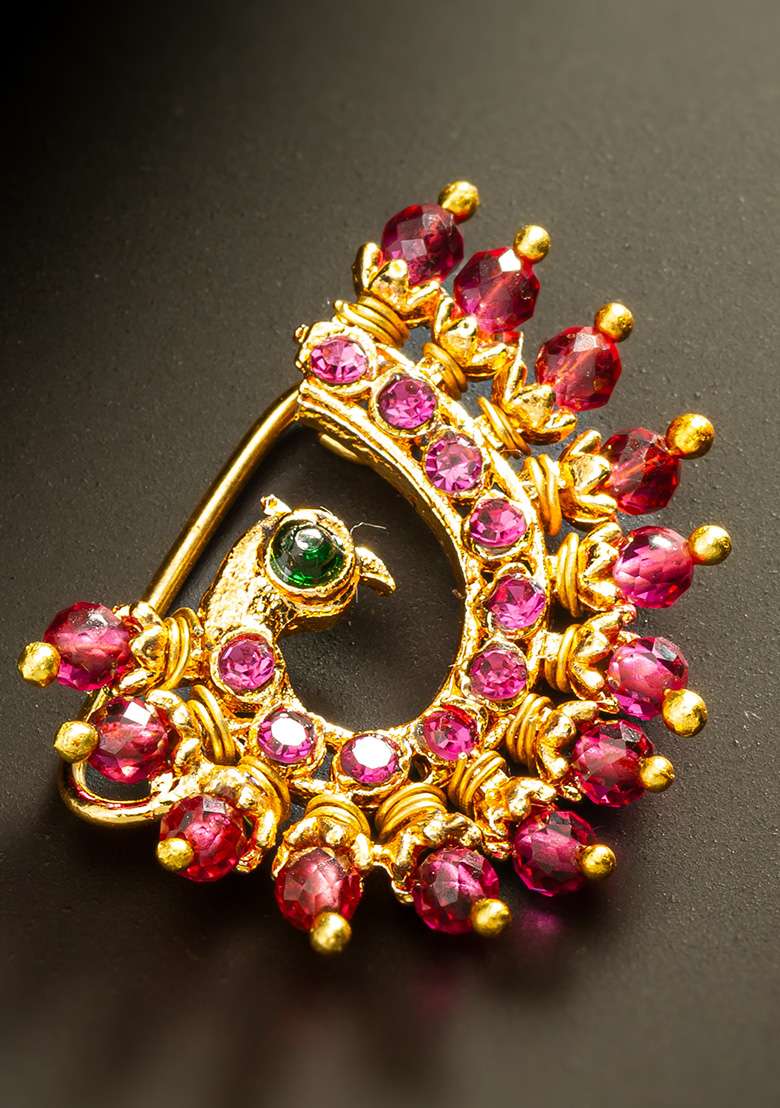 Multi Gold Plated Alloy Nosepin - Indya