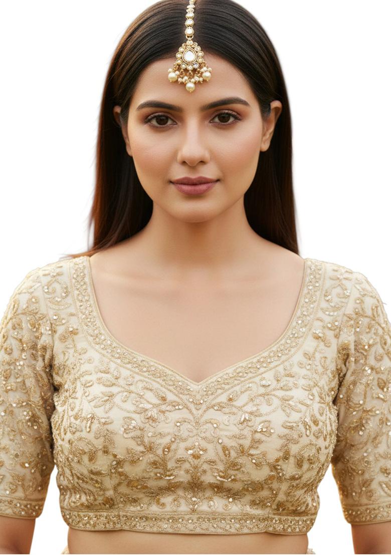 Golden Alloy Maang Tikka - Indya