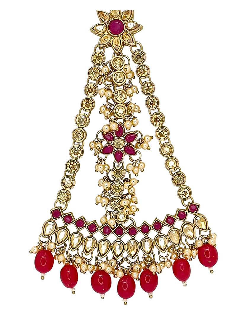 Golden Alloy Maang Tikka - Indya