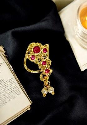 Golden Alloy Nose Pin