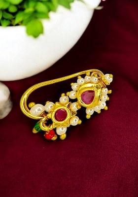 Golden Alloy Nose Pin