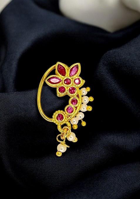 Golden Alloy Nose Pin