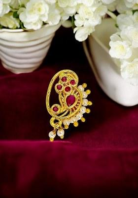 Golden Alloy Nose Pin