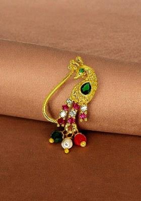 Golden Alloy Nose Pin