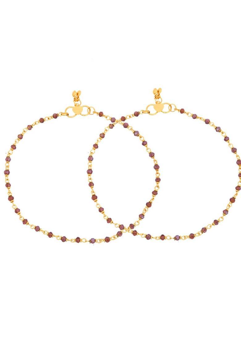 Gold Stainless Steel Anklet - Indya